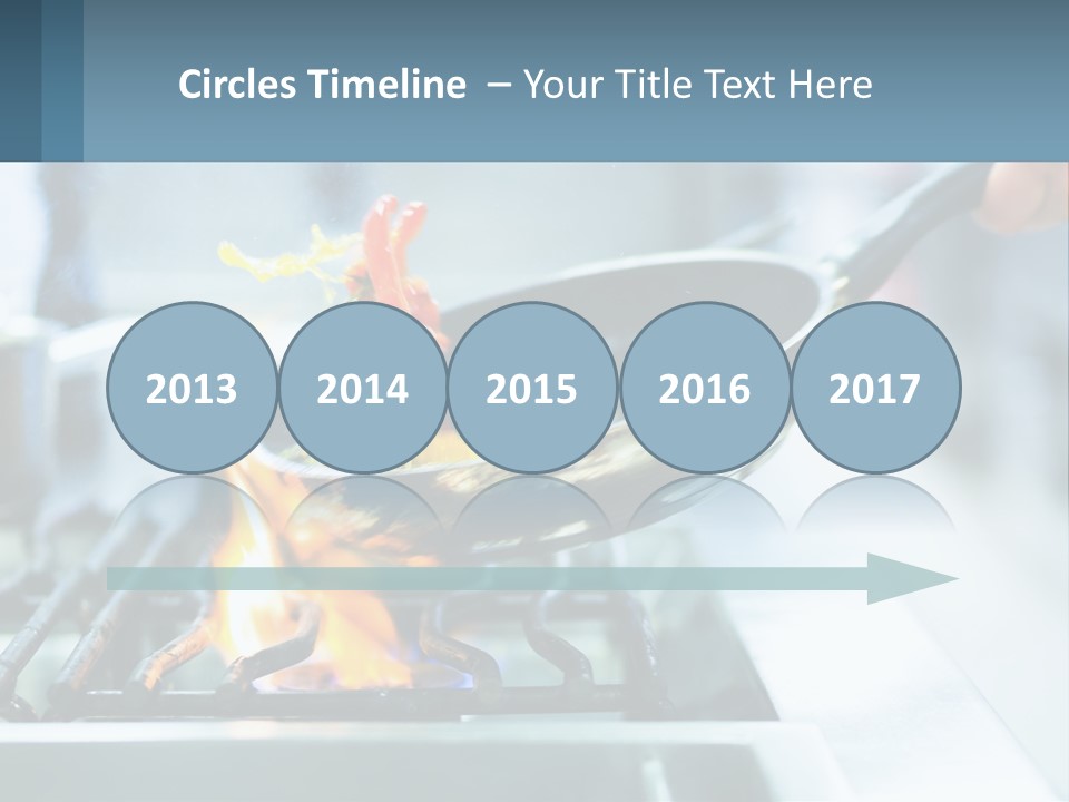 A Person Cooking Food On A Stove With A Frying Pan PowerPoint Template