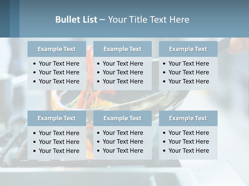 A Person Cooking Food On A Stove With A Frying Pan PowerPoint Template