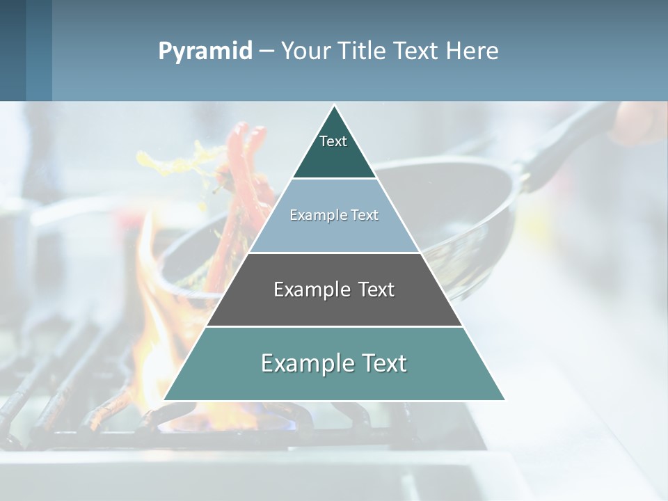 A Person Cooking Food On A Stove With A Frying Pan PowerPoint Template