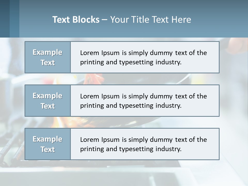 A Person Cooking Food On A Stove With A Frying Pan PowerPoint Template