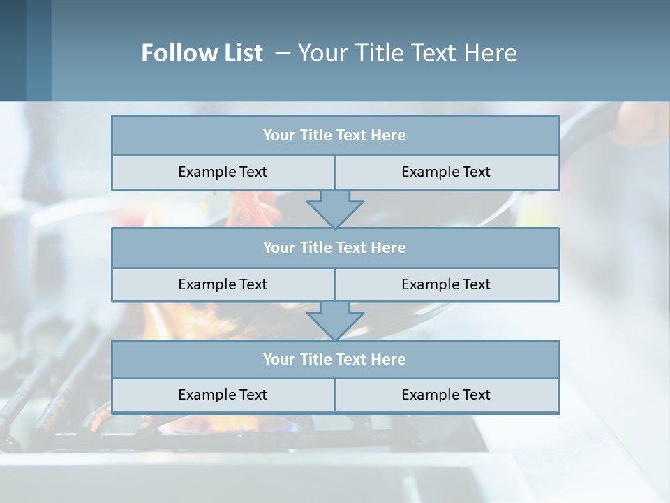 A Person Cooking Food On A Stove With A Frying Pan PowerPoint Template
