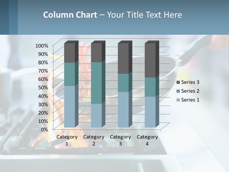 A Person Cooking Food On A Stove With A Frying Pan PowerPoint Template