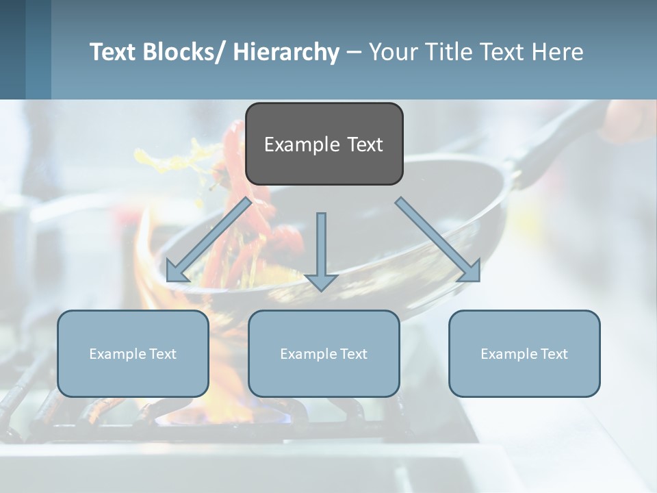 A Person Cooking Food On A Stove With A Frying Pan PowerPoint Template