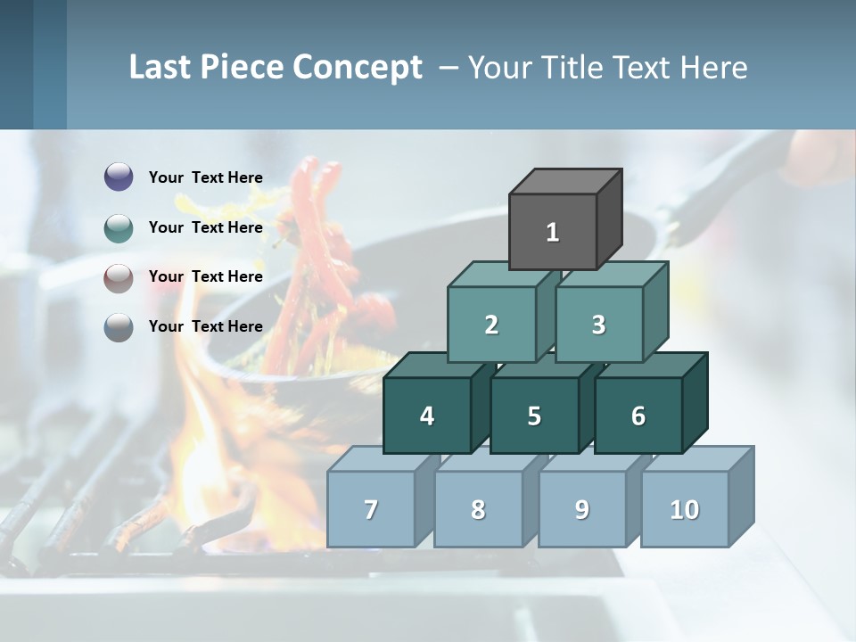 A Person Cooking Food On A Stove With A Frying Pan PowerPoint Template