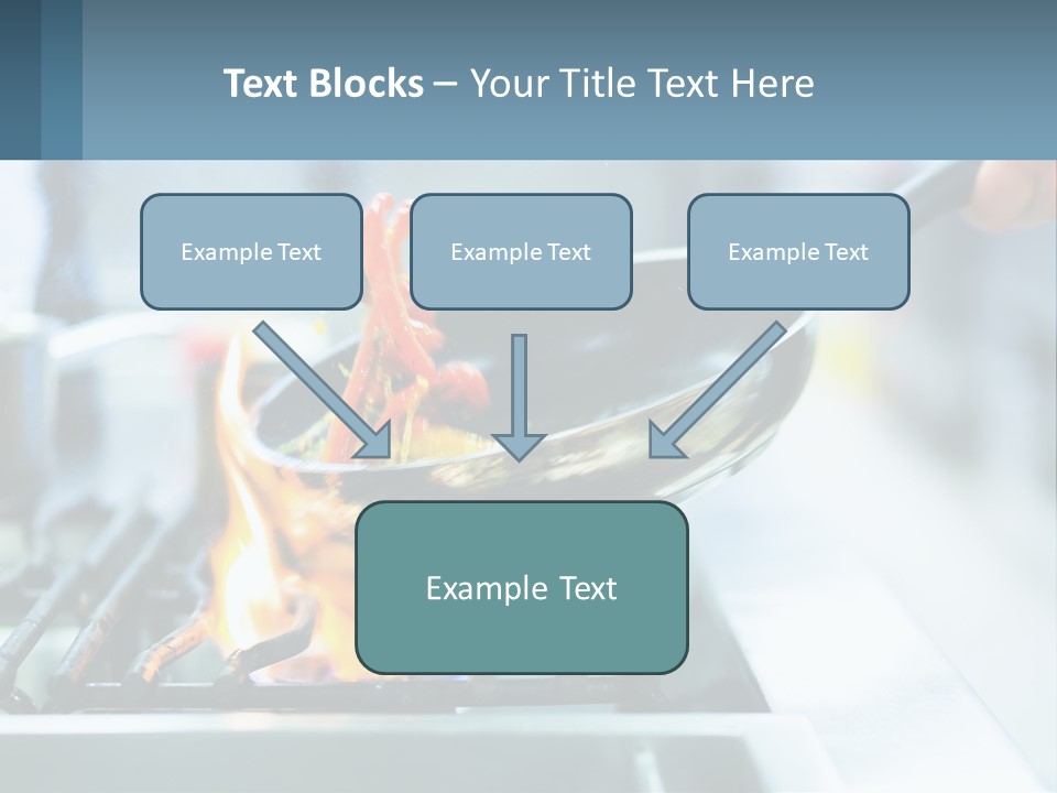 A Person Cooking Food On A Stove With A Frying Pan PowerPoint Template