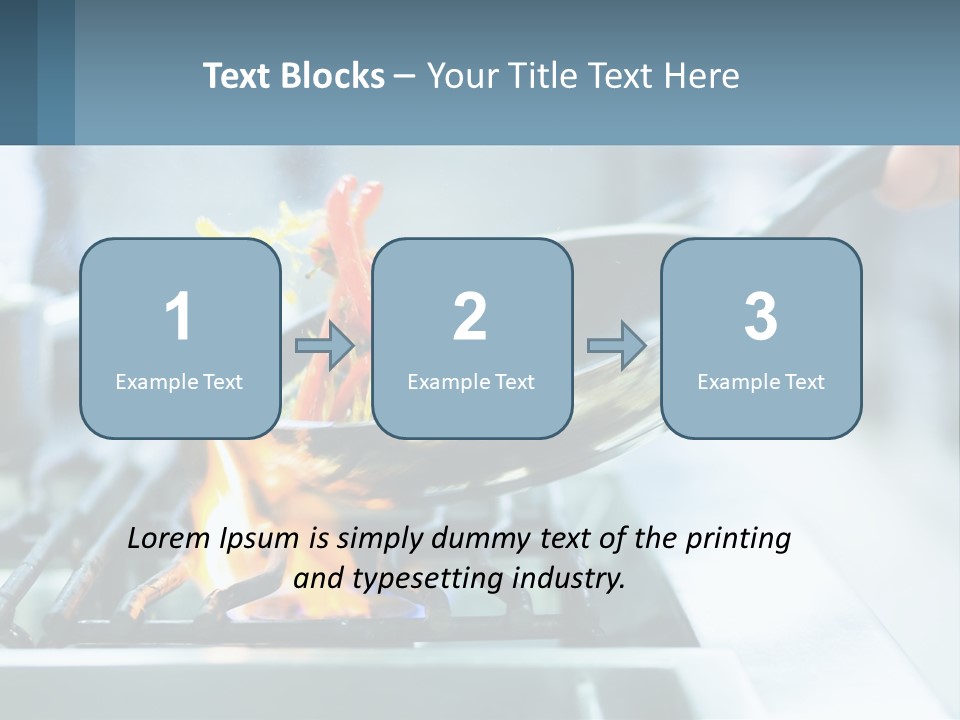 A Person Cooking Food On A Stove With A Frying Pan PowerPoint Template