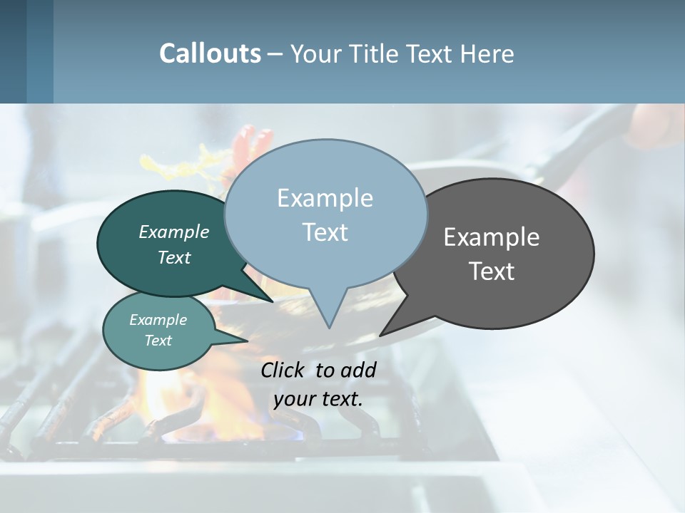 A Person Cooking Food On A Stove With A Frying Pan PowerPoint Template