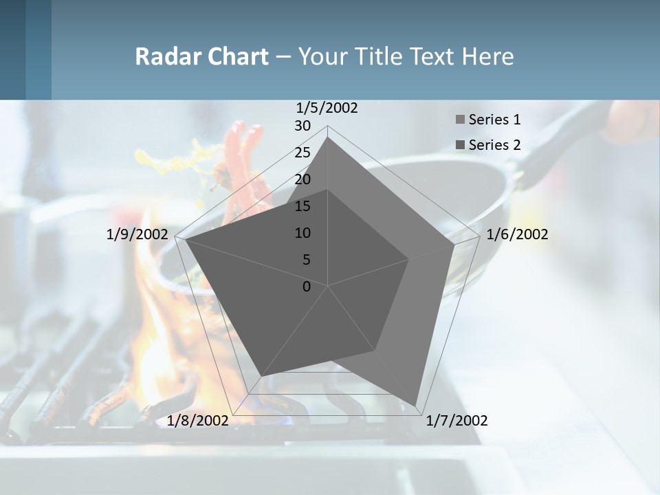 A Person Cooking Food On A Stove With A Frying Pan PowerPoint Template
