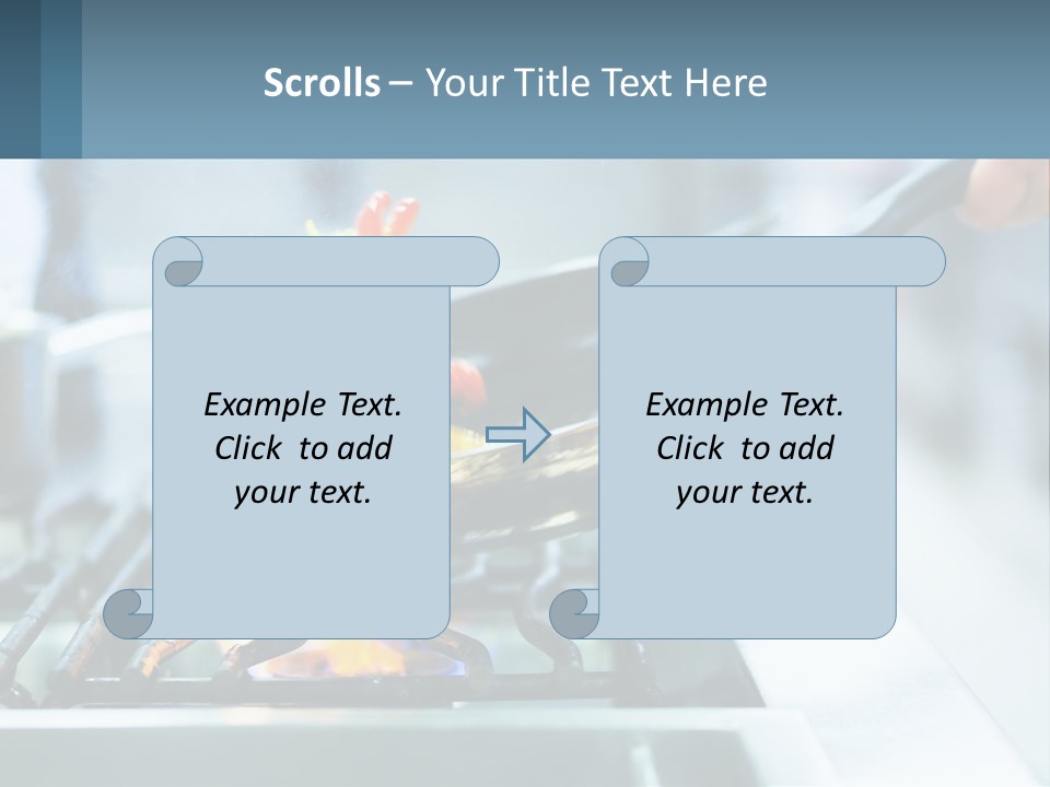 A Person Cooking Food On A Stove With A Frying Pan PowerPoint Template