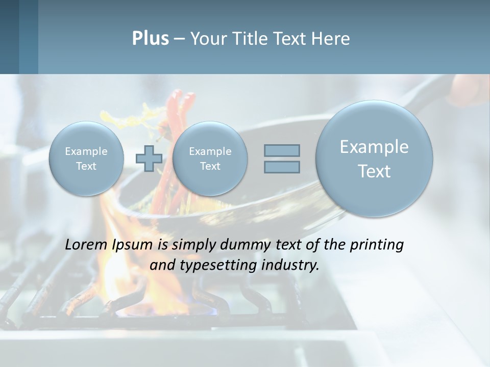 A Person Cooking Food On A Stove With A Frying Pan PowerPoint Template