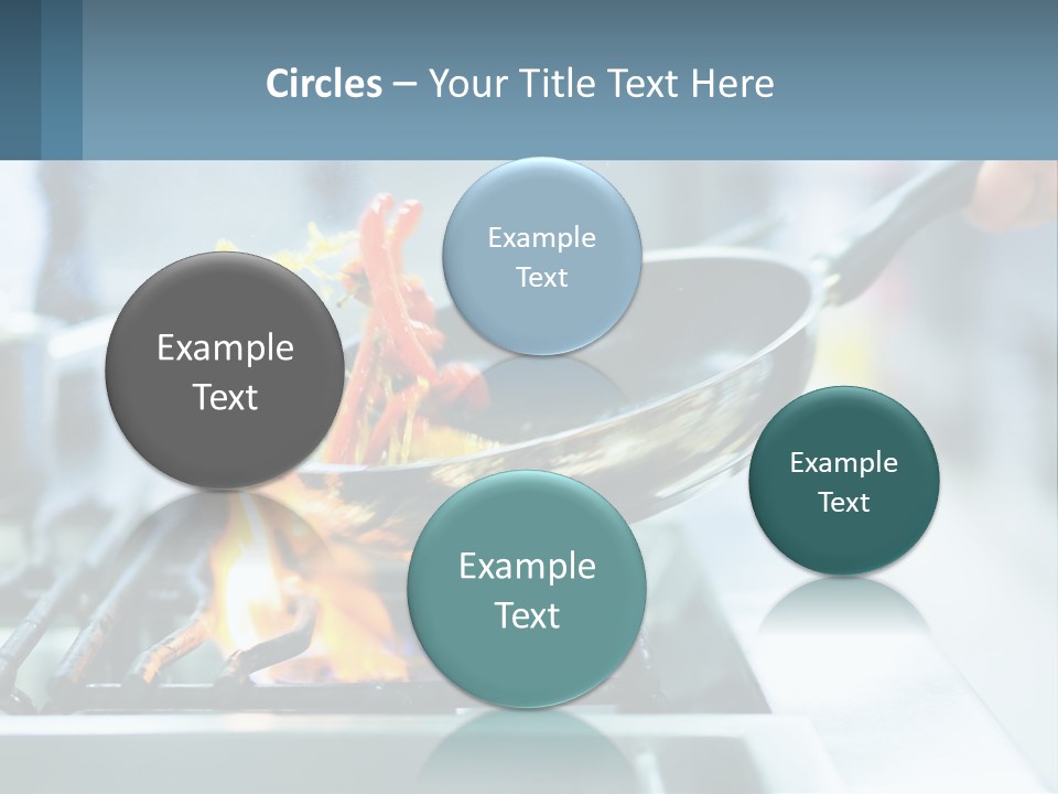 A Person Cooking Food On A Stove With A Frying Pan PowerPoint Template