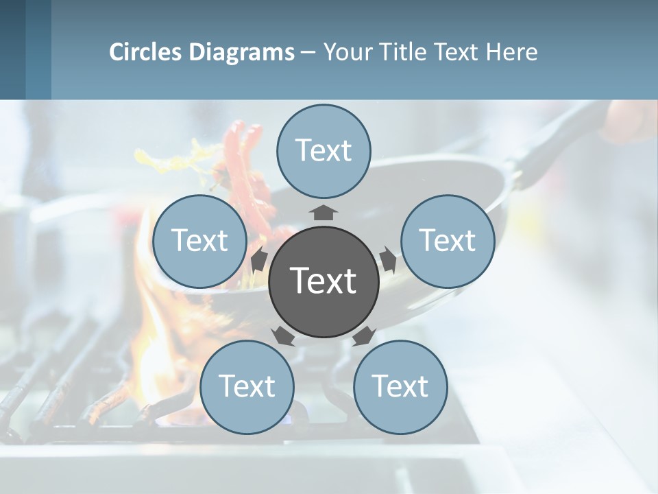 A Person Cooking Food On A Stove With A Frying Pan PowerPoint Template