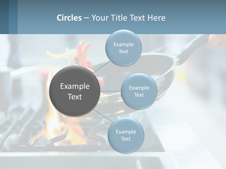 A Person Cooking Food On A Stove With A Frying Pan PowerPoint Template