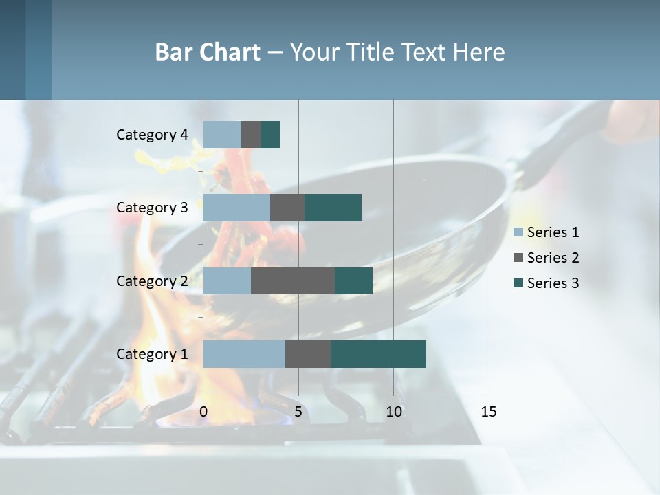 A Person Cooking Food On A Stove With A Frying Pan PowerPoint Template
