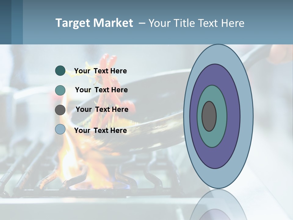 A Person Cooking Food On A Stove With A Frying Pan PowerPoint Template