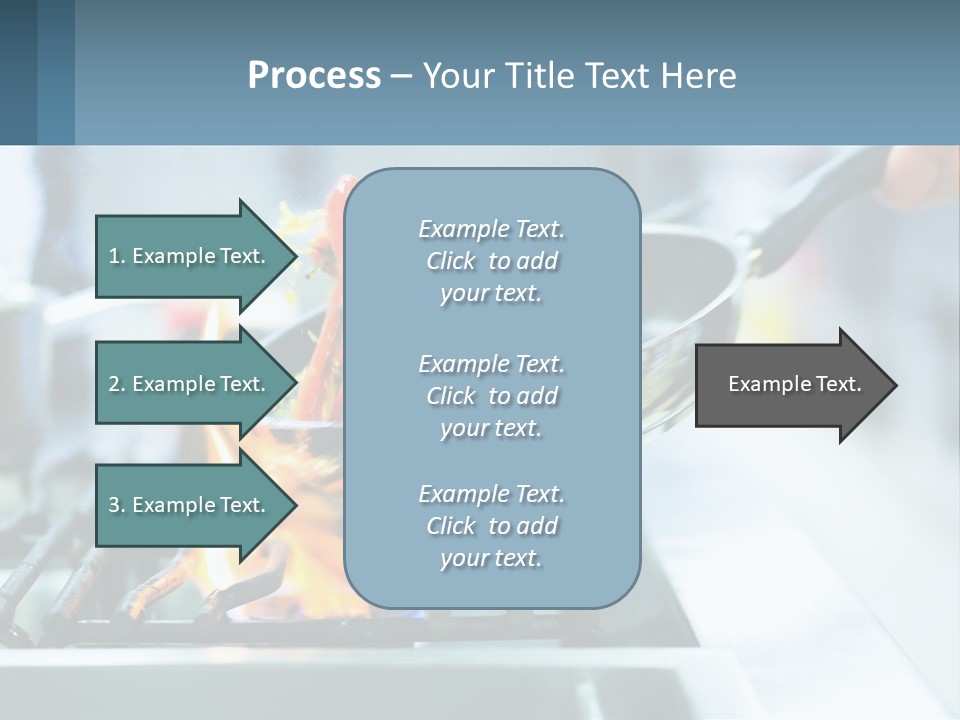 A Person Cooking Food On A Stove With A Frying Pan PowerPoint Template
