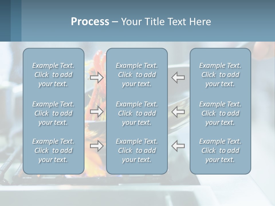 A Person Cooking Food On A Stove With A Frying Pan PowerPoint Template