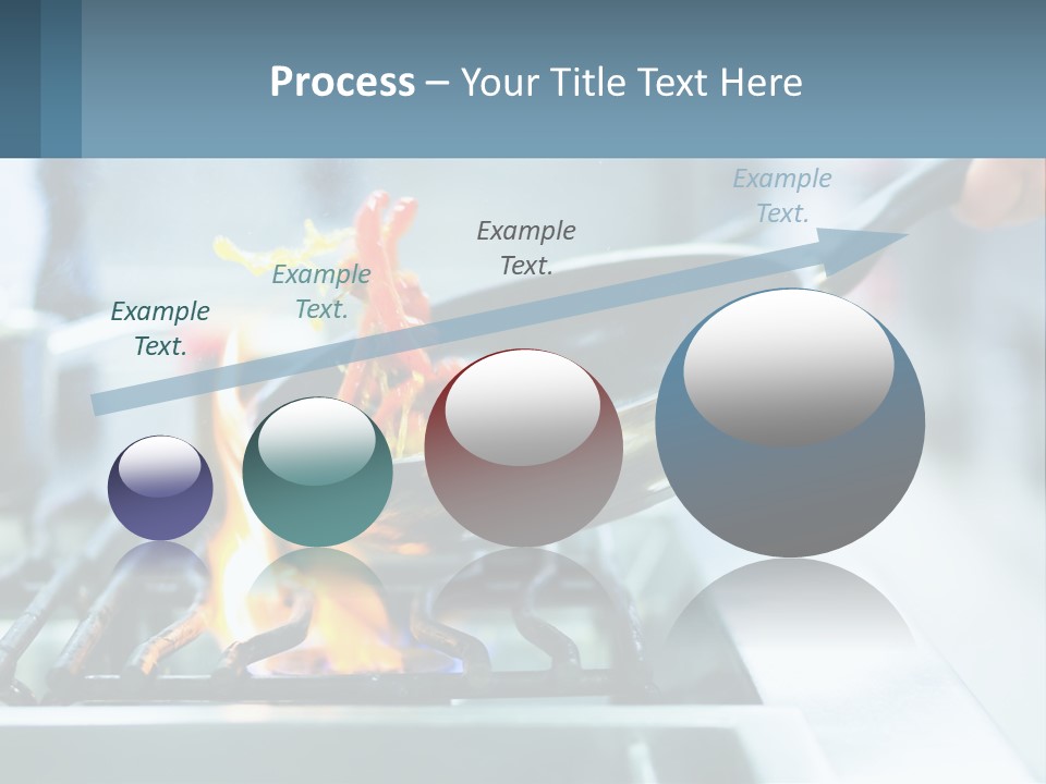 A Person Cooking Food On A Stove With A Frying Pan PowerPoint Template