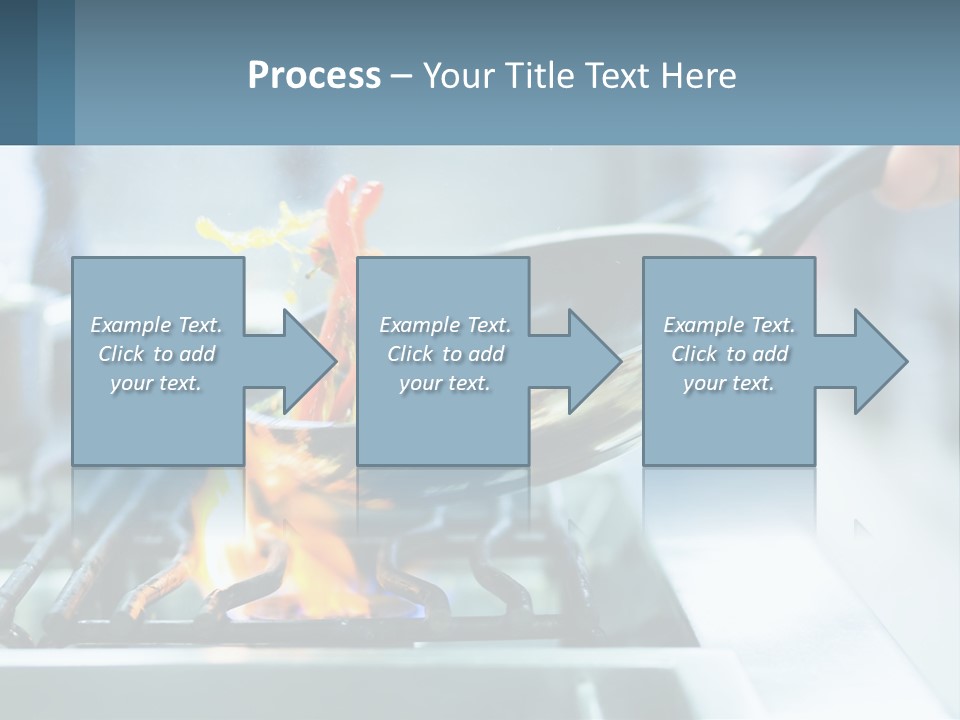 A Person Cooking Food On A Stove With A Frying Pan PowerPoint Template