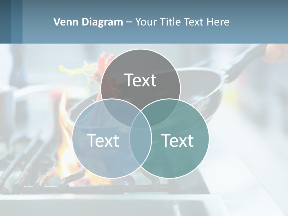 A Person Cooking Food On A Stove With A Frying Pan PowerPoint Template