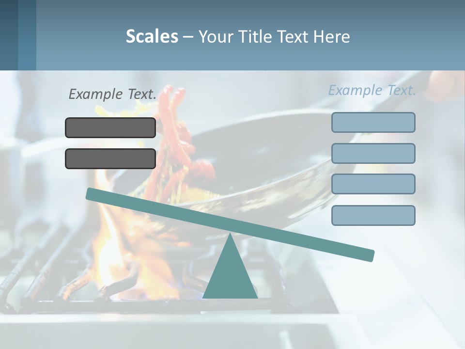A Person Cooking Food On A Stove With A Frying Pan PowerPoint Template