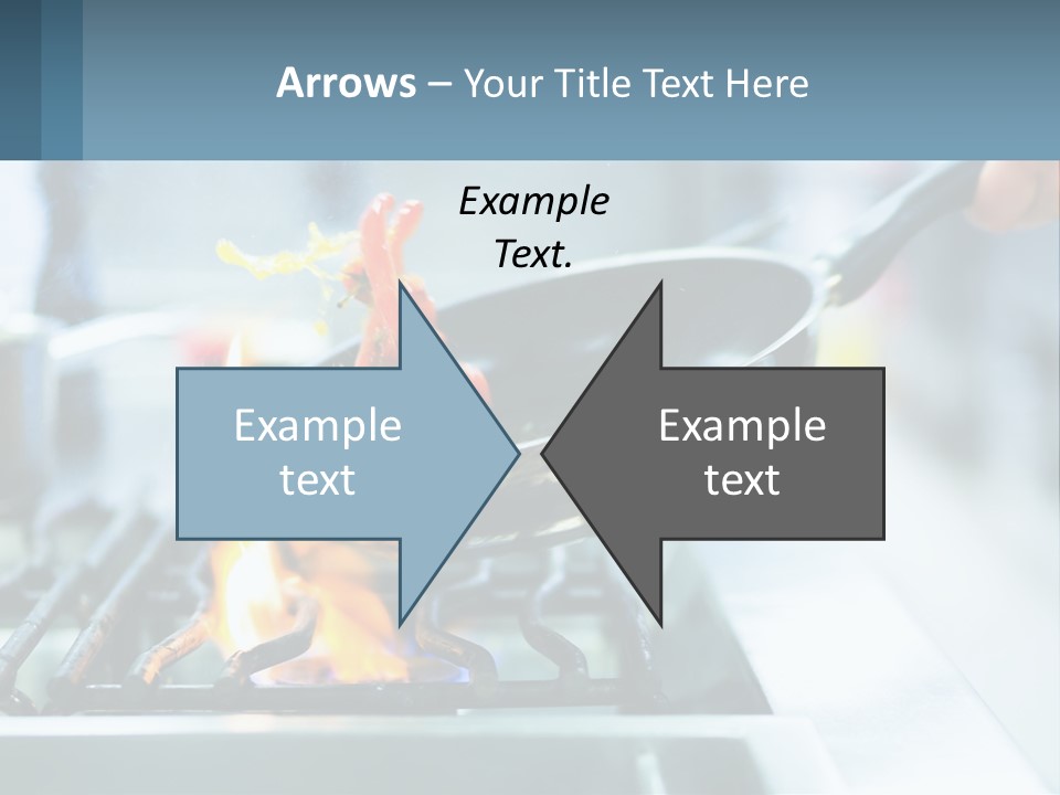 A Person Cooking Food On A Stove With A Frying Pan PowerPoint Template
