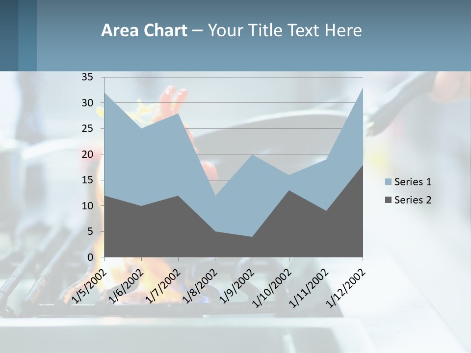 A Person Cooking Food On A Stove With A Frying Pan PowerPoint Template