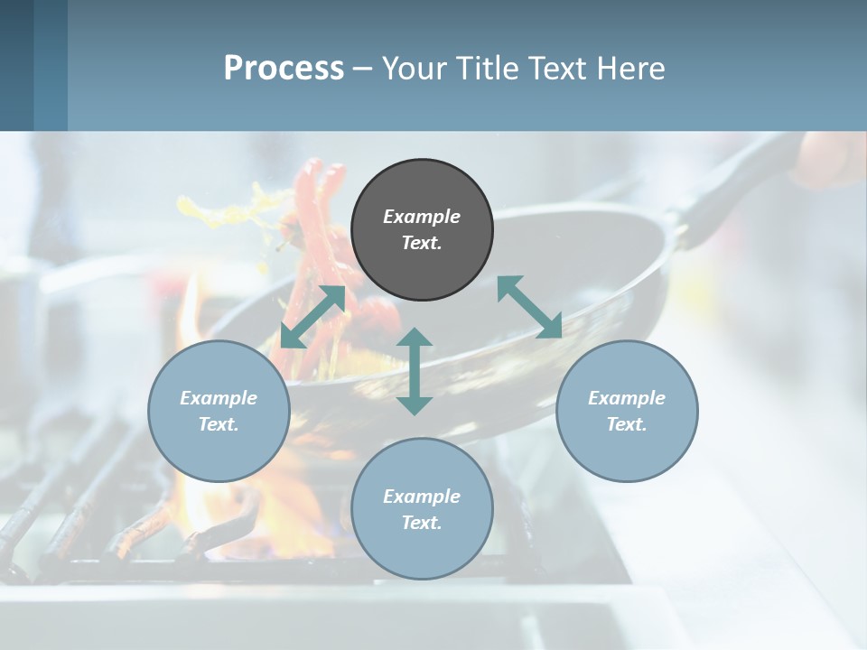 A Person Cooking Food On A Stove With A Frying Pan PowerPoint Template