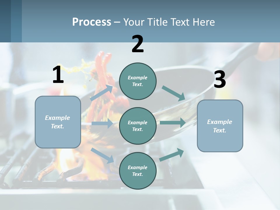 A Person Cooking Food On A Stove With A Frying Pan PowerPoint Template