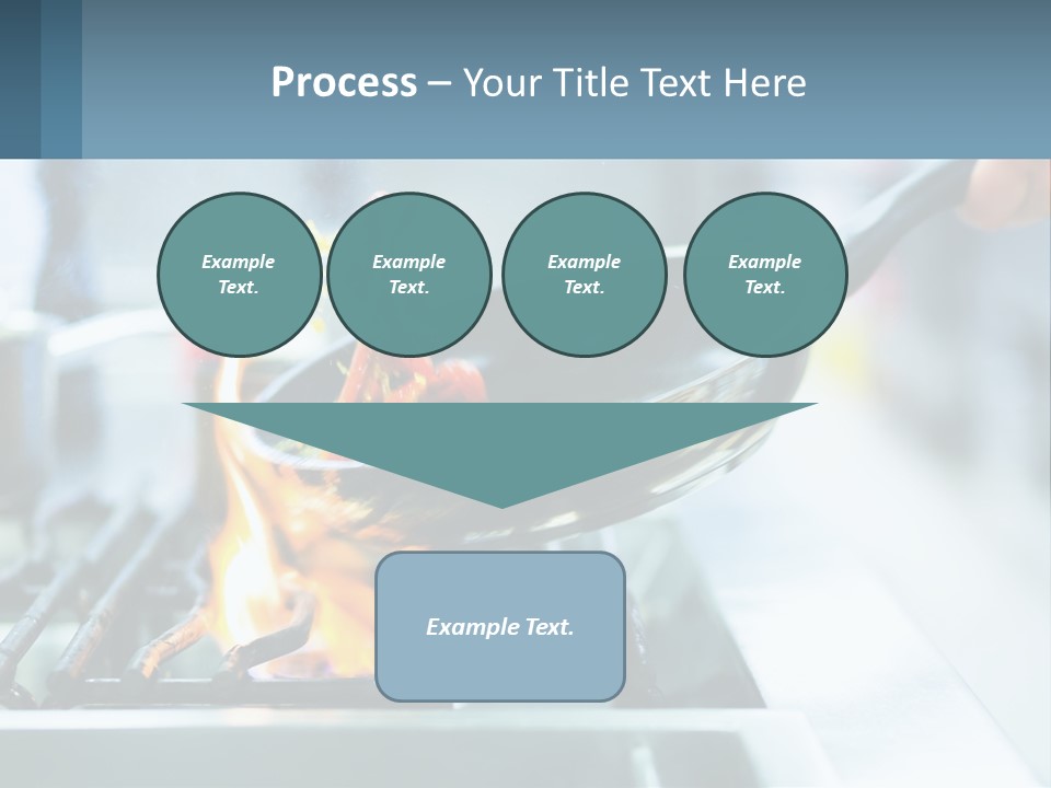 A Person Cooking Food On A Stove With A Frying Pan PowerPoint Template