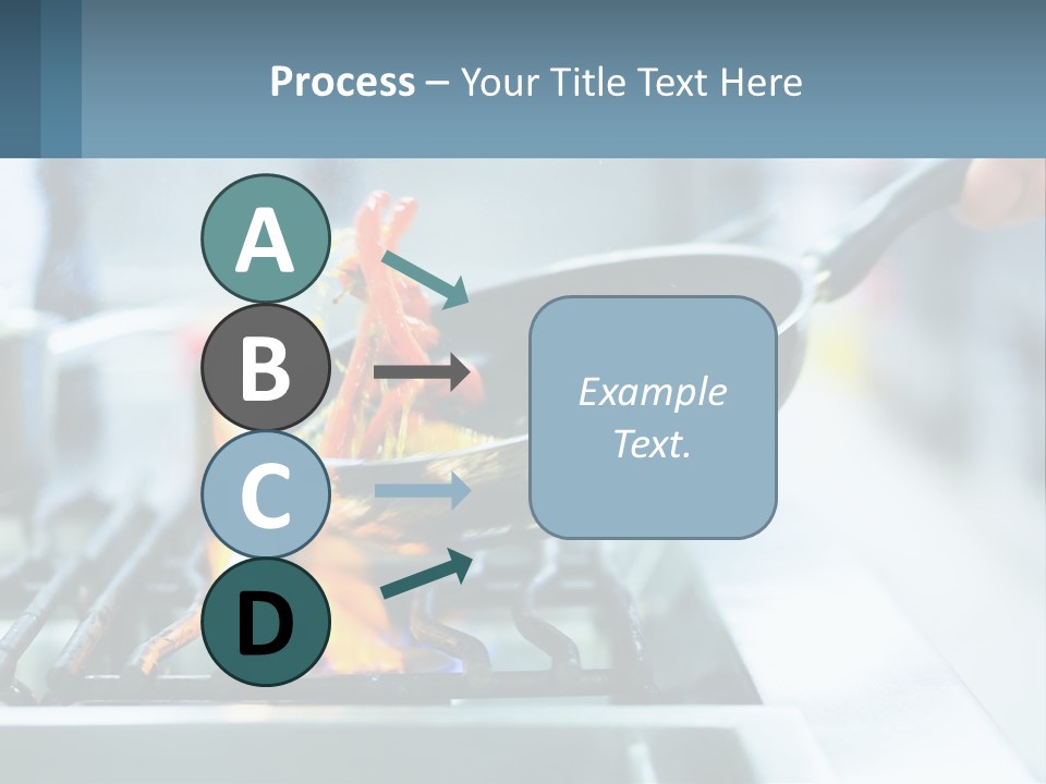 A Person Cooking Food On A Stove With A Frying Pan PowerPoint Template