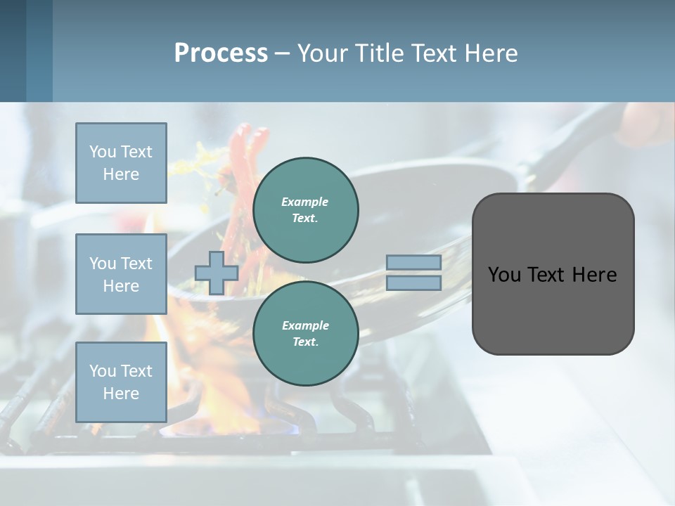 A Person Cooking Food On A Stove With A Frying Pan PowerPoint Template