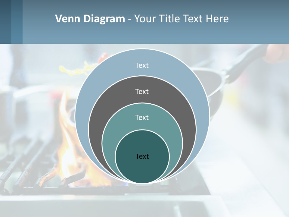 A Person Cooking Food On A Stove With A Frying Pan PowerPoint Template