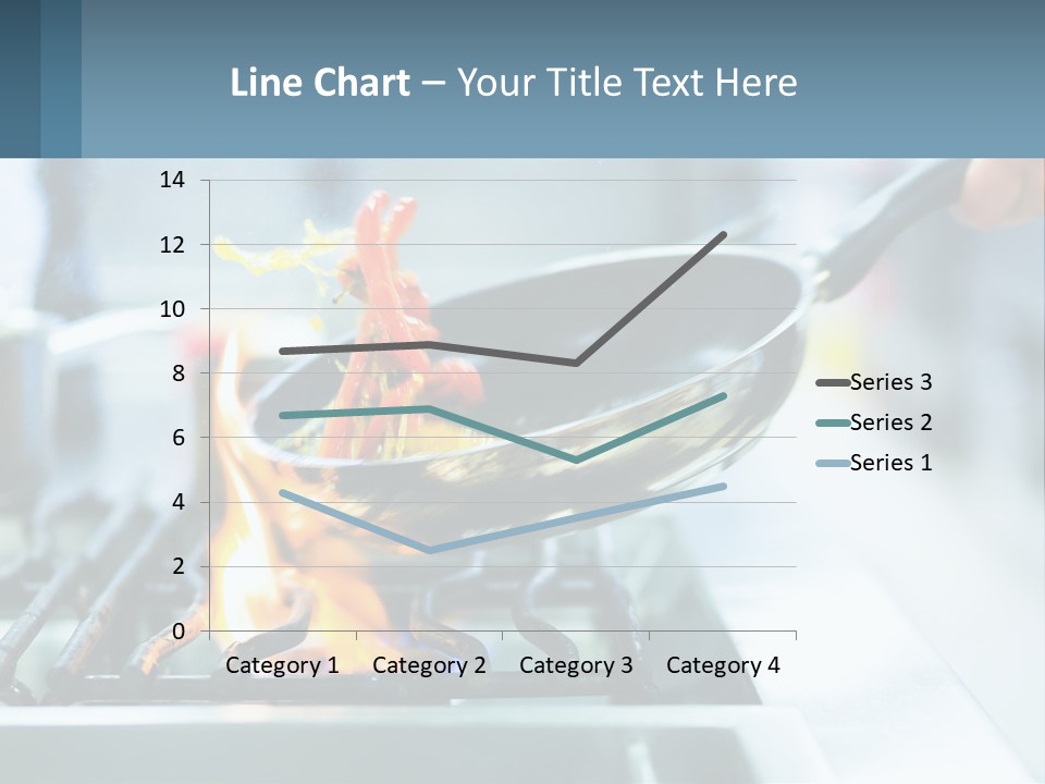 A Person Cooking Food On A Stove With A Frying Pan PowerPoint Template
