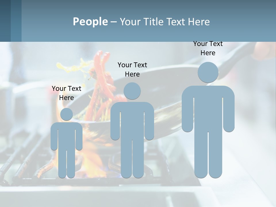 A Person Cooking Food On A Stove With A Frying Pan PowerPoint Template