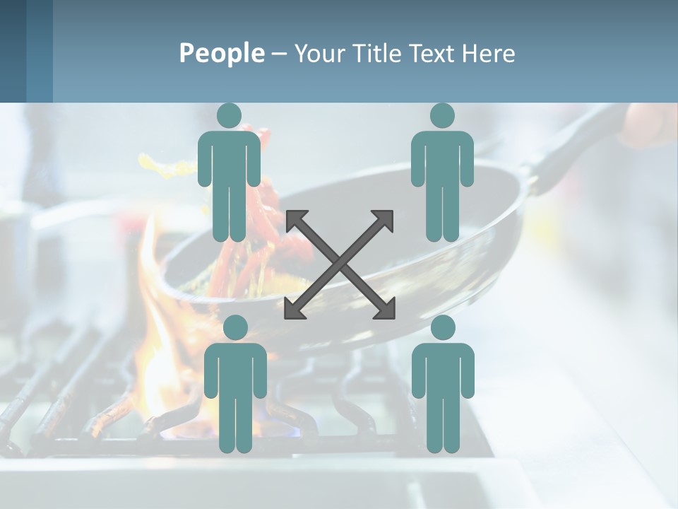 A Person Cooking Food On A Stove With A Frying Pan PowerPoint Template