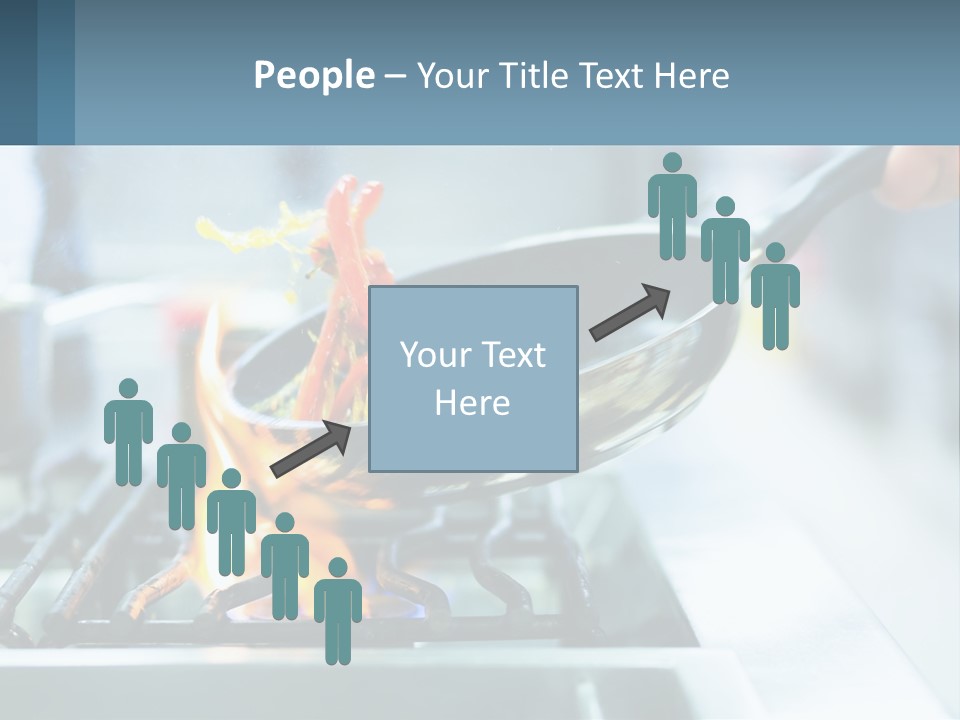 A Person Cooking Food On A Stove With A Frying Pan PowerPoint Template