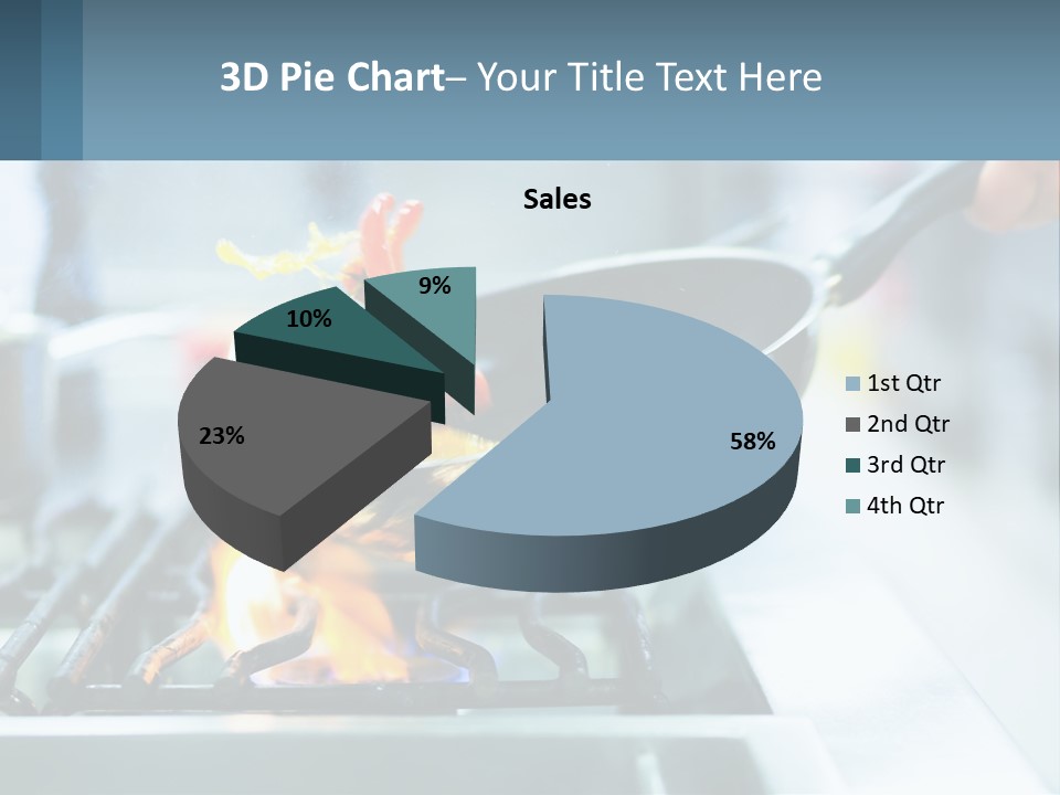 A Person Cooking Food On A Stove With A Frying Pan PowerPoint Template