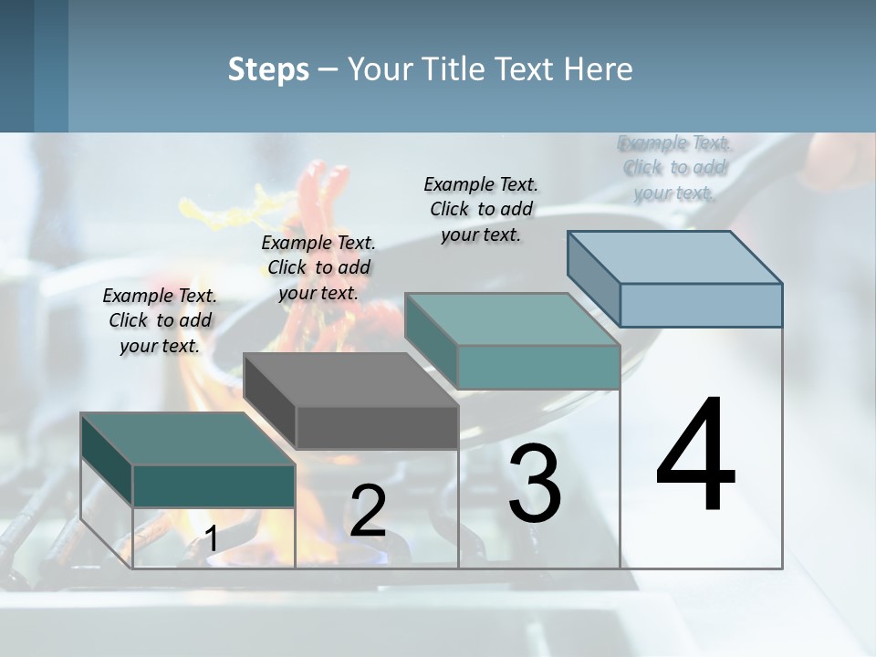 A Person Cooking Food On A Stove With A Frying Pan PowerPoint Template