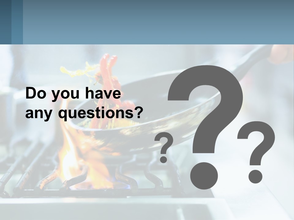 A Person Cooking Food On A Stove With A Frying Pan PowerPoint Template