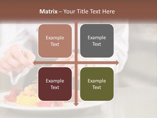 A Person In A Chef's Uniform Preparing Food On A Plate PowerPoint Template