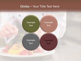 A Person In A Chef's Uniform Preparing Food On A Plate PowerPoint Template