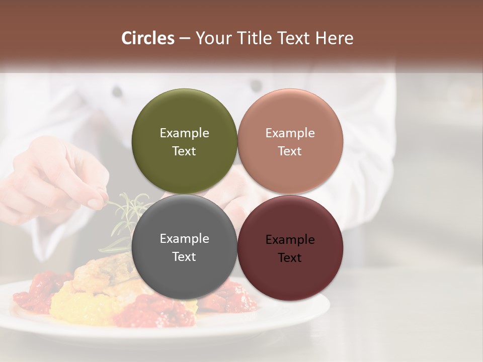 A Person In A Chef's Uniform Preparing Food On A Plate PowerPoint Template