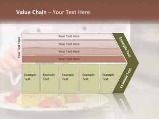 A Person In A Chef's Uniform Preparing Food On A Plate PowerPoint Template