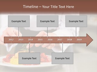 A Person In A Chef's Uniform Preparing Food On A Plate PowerPoint Template