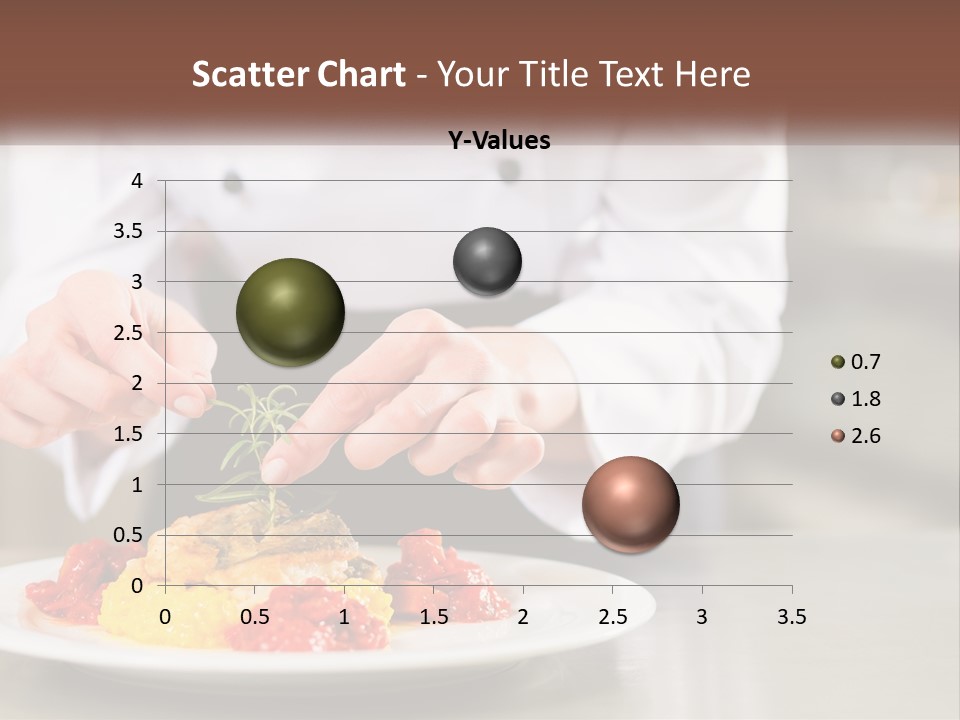A Person In A Chef's Uniform Preparing Food On A Plate PowerPoint Template