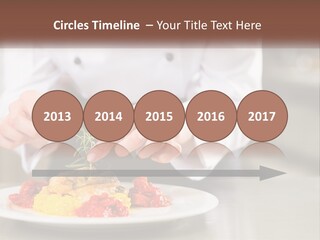 A Person In A Chef's Uniform Preparing Food On A Plate PowerPoint Template