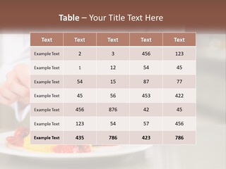 A Person In A Chef's Uniform Preparing Food On A Plate PowerPoint Template