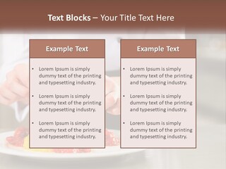 A Person In A Chef's Uniform Preparing Food On A Plate PowerPoint Template