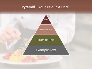 A Person In A Chef's Uniform Preparing Food On A Plate PowerPoint Template